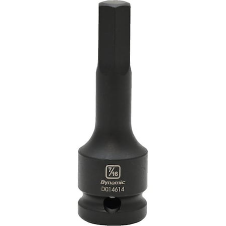 Dynamic Tools 1/2" Drive SAE Hex Head, 7/16", Bit Impact Socket D014614